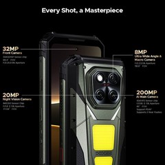 DOOGEE V MAX PLAY 5G 4G Projector Rugged Phone Android 15 NFC Mobile Waterproof
