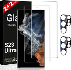 4in1 Tempered Glass Galaxy S23 Ultra for Screen and Camera Lens Protector 9H