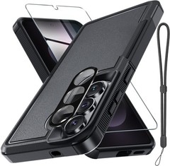 For Samsung Galaxy S26 5G Case with 1x Screen-Camera Lens Protector, Wrist Strap