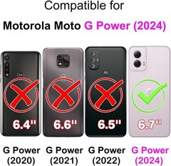 Wallet Case for Motorola Moto G Power 5G 2024, Rose Gold Butterfly Flip Folio