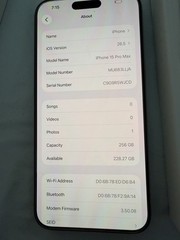 APPLE IPHONE 15 PRO MAX UNLOCKED 256GB NATURAL TITANIUM WORKS GREAT