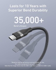 3FT Braided USB A to USB C Fast Charging Cable for iPhone 17, Samsung Note20
