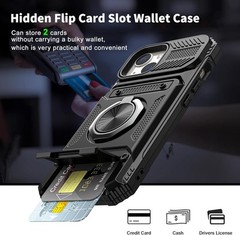 For iPhone 14 Plus Case Military Grade Protection Cover Armor Rugged, Black