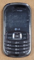 LG Octane VN530 – Brown and Silver ( Verizon ) Cellular Flip-Keyboard Phone