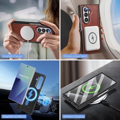 Detachable Magnetic Samsung Galaxy Z Fold 7 Phone Wallet Case with Card Holder