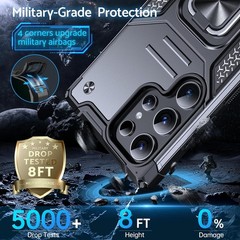 Shockproof Protective Case for Galaxy S24 Ultra, Military Grade with Metal Kicks