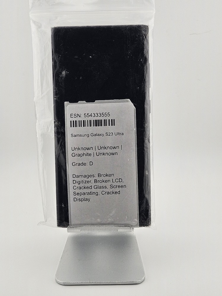 Samsung Galaxy S23 Ultra 256GB | Carrier Unknown | Graphite – AS-IS