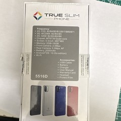 TRUE SLIM Phone 5516D 16GB 2GB RAM 5.5in Android 12 Go 4G Black