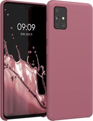 Samsung Galaxy A51 Case – TPU Silicone Phone Cover with Soft Finish – Dark Rose