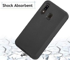 Samsung Galaxy A50 Case Carbon Fiber w/Screen Protector Slim Bumper