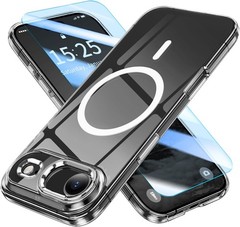 Never Yellow Transparent Magnetic Clear Case for iPhone Air 6.5” [2025] with Pr