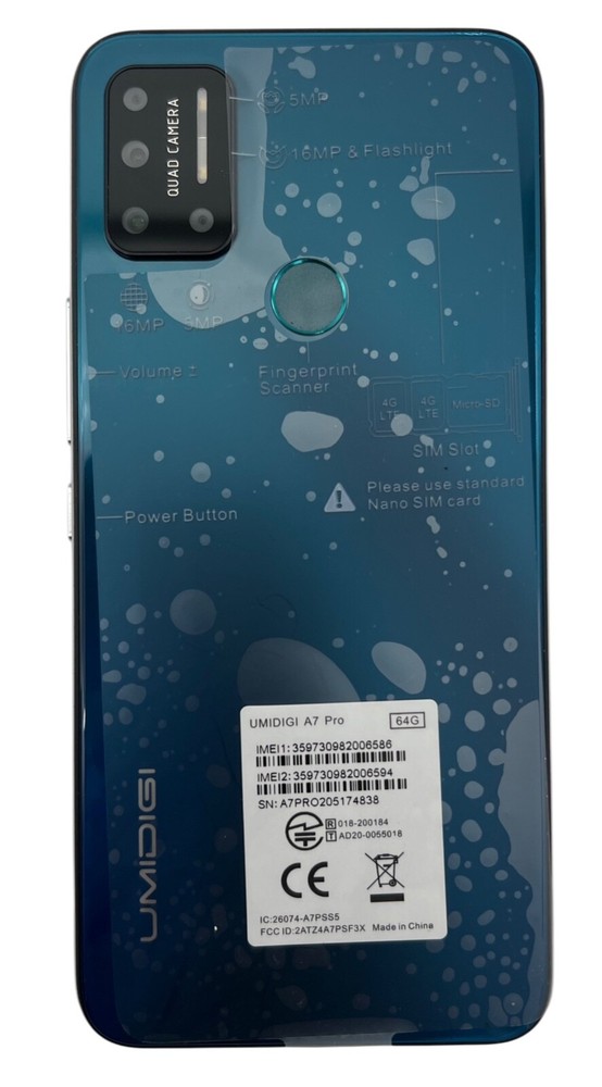 UMIDIGI A7 Pro Unlocked Cell Phones(4GB+64GB) 6.3″ FHD+ Full Screen