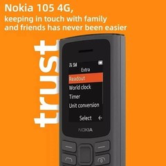Nokia 105 4G Unlocked Blue Dual SIM Original cell phone – 1 year warranty