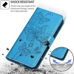 Blue Butterfly Women’s Wallet Case for Samsung Galaxy A16 5G, Flip Folio Style