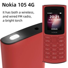 Original Nokia 105 4G Black Red Blue Dual SIM Unlocked cell phone – New Sealed