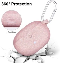Soft Protective Silicone Case with Keychain for Beats Studio Buds 2021 – Glitter