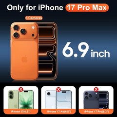 Magnetic for Iphone 17 Pro Max Case [Compatible with Magsafe] Translucent Matte