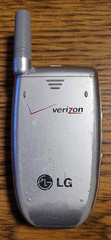 LG VX3300 – Blue Stripes and Silver ( Verizon ) Cellular Flip Phone