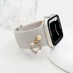 Stylish Silicone Band Compatible with Apple Watch Bands Women 38-49mm with Charm