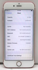 Apple iPhone 6s (A1688) 32GB Rose Gold UNLOCKED *USED/WIPED*