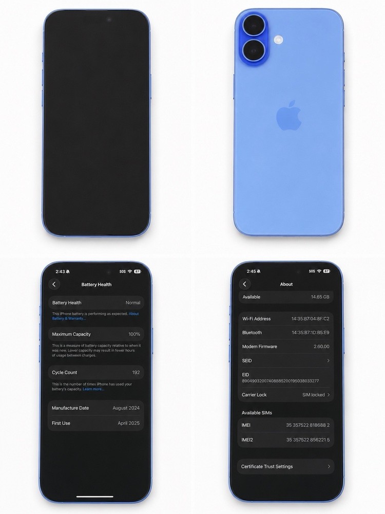 Apple iPhone 16 128GB Ultramarine Blue (Xfinity)