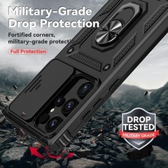 Case & HD Screen Protector for Samsung Galaxy S24 Ultra Military-Grade Kickstand