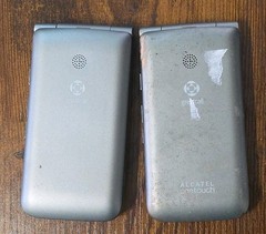 2 Unlocked Alcatel Jitterbug OneTouch, 4043S, Phone, Gray, Each Sold Separately
