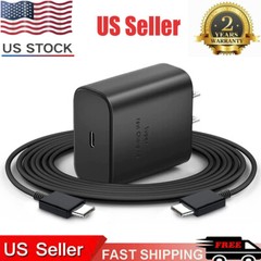 45W Type USB-C Super Fast Wall Charger+ 6ft Cable for Samsung Galaxy S23 S22 S21