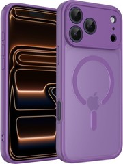 Magnetic for iPhone 17 Pro Case, Upgraded Full Camera Protection, Matte Purple