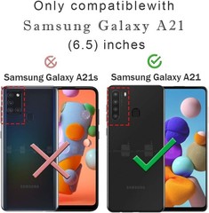 For Samsung Galaxy A21 case with screen protector, Drop Proof Cover,Clear