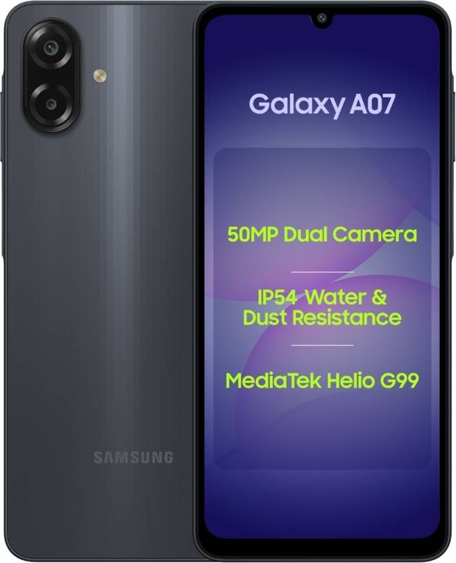 SAMSUNG Galaxy A07 LTE Factory Unlocked Dual SIM 4GB RAM 64GB STORAGE-BLACK