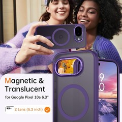 Slim Military Grade Shockproof Case for Google Pixel 10A, Magnetic Translucent M