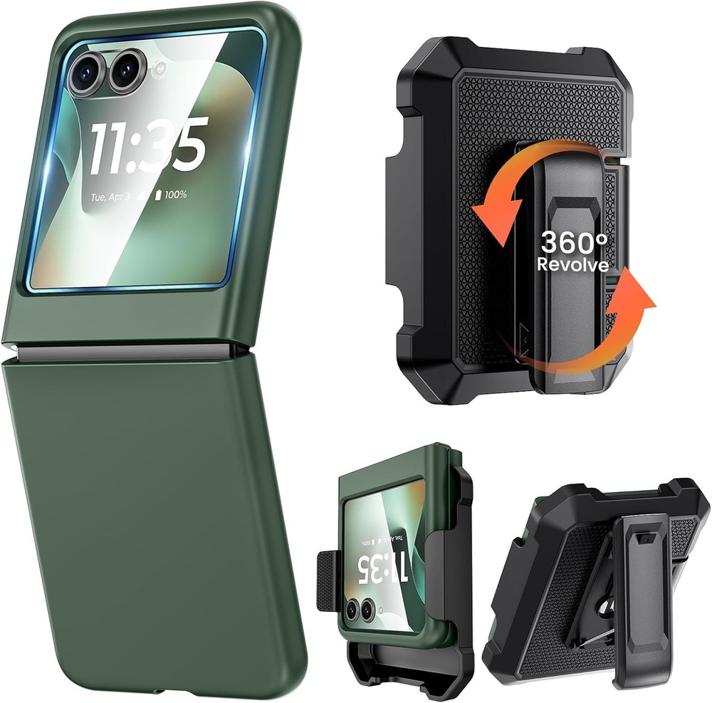 1. For Motorola Moto Razr 2026 Case Slim Thin Flip Phone Cover Clip Green 2. F