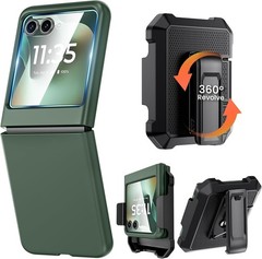 1. For Motorola Moto Razr 2026 Case Slim Thin Flip Phone Cover Clip Green 2. F