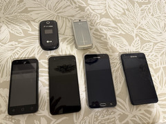 Cell Phone Bundle Lot of 6 FOR PARTS ONLY Mix Model