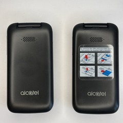 Lot Of 2 Alcatel MyFlip 2 – A406DL 4GB Black Tracfone Flip Phone Bundle – Tested