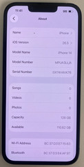 Apple iPhone 14 MPUA3LL/A 128GB – FirstNet/AT&T -Midnight -Battery Health 100%!!