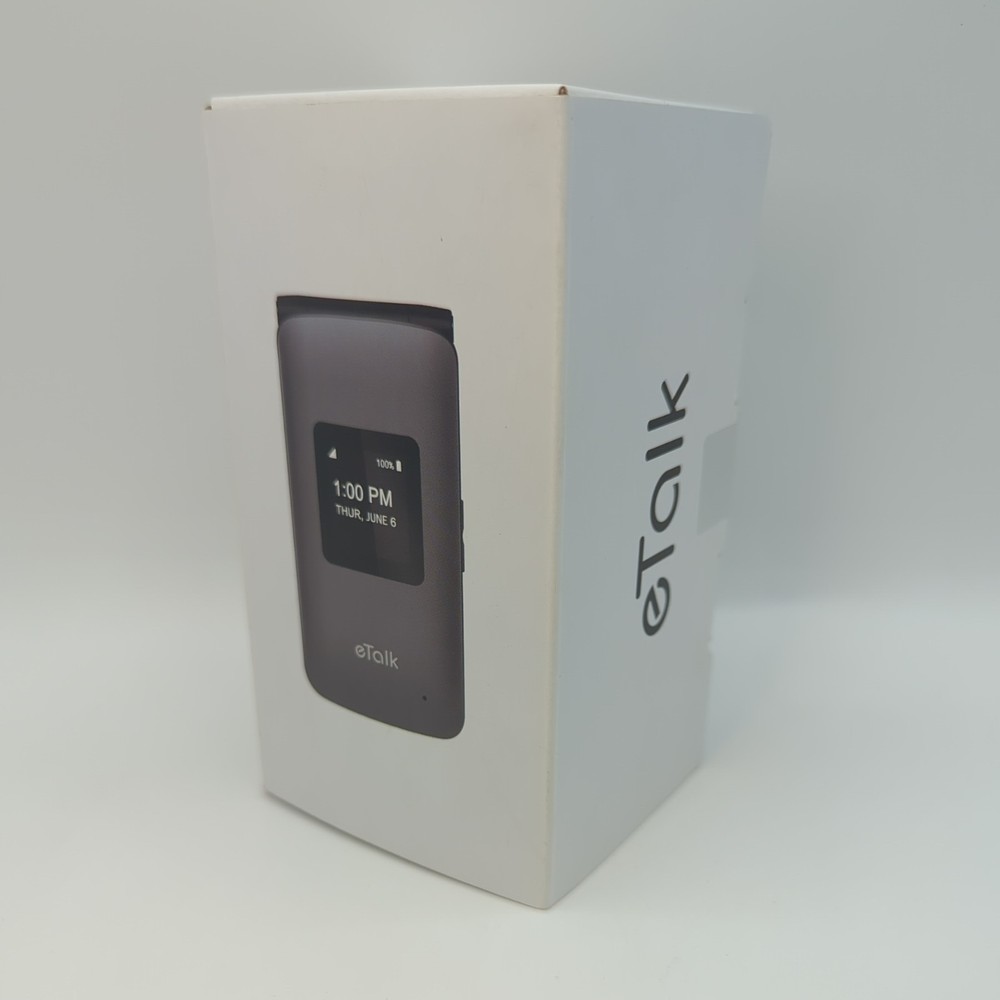 Etalk in Grey – KAZF119VWQ Prepay Verizon Flip Phone with Verizon 4GB