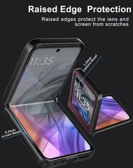 Case for Motorola Razr 2024/2025/2026 – PU Vegan Leather Back & Hard Bumper