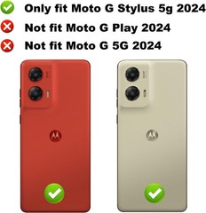 For Motorola Moto G Stylus 5G 2024 Clear Case W/ 1x Screen Protector, Soft Cover