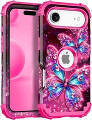 iPhone 17 Air Case, Glow in The Dark Three Layer Heavy Duty Sturdy Shockproof