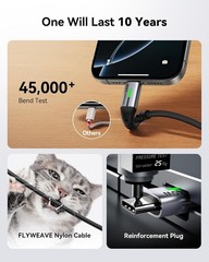 240W Fast Charging USB-C Charger for iPhone 17, Samsung S26 [6.6ft]