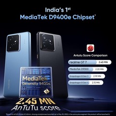 realme GT 7 ( Black,8GB+256GB) MediaTek Dimensity 9400e Chipset Global Version.