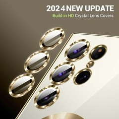 Magnetic Glossy Case for Samsung Galaxy S24 Ultra, Clear Luxury Cover with Prote