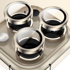 6.7 Inch/6.1 Inch Camera Lens Protector Tempered Glass Cover, 1 Set (Gold)