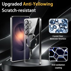 Samsung Galaxy S26 Ultra Case Clear Hard Back Shockproof Protective Cover Orange
