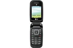 LG B470 AT&T Prepaid Basic 3g Flip Phone, Black – Carrier Locked to AT&T