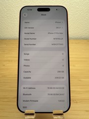 iPhone 17 Pro Max Orange 256GB Unlocked 0 Battery Cycle Count 10/10 Condition