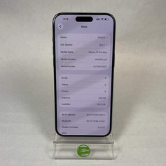 Unlocked Apple iPhone 15 Pro Max 256GB 26.2.1 Blue MU693LL/A Scratches