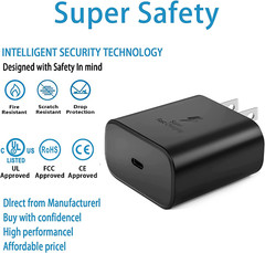 45W PD Fast Charger Wall Adapter Usb Type Charging Cable for Samsung Galaxy S23